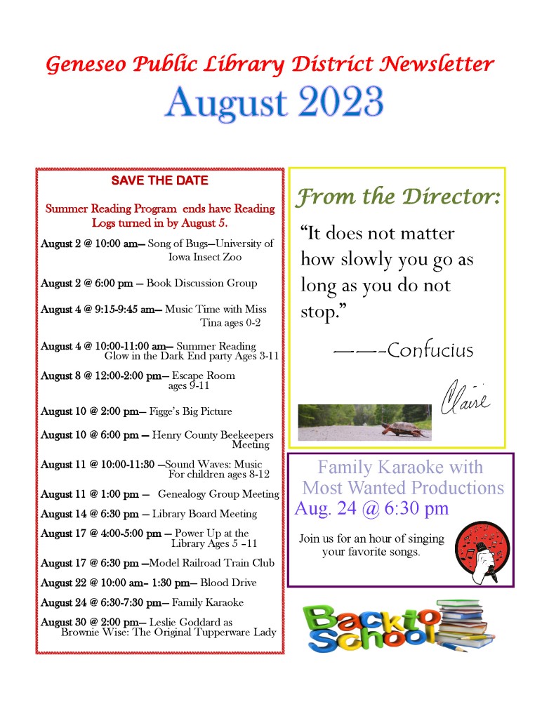 August Newsletter 2023 Page 1