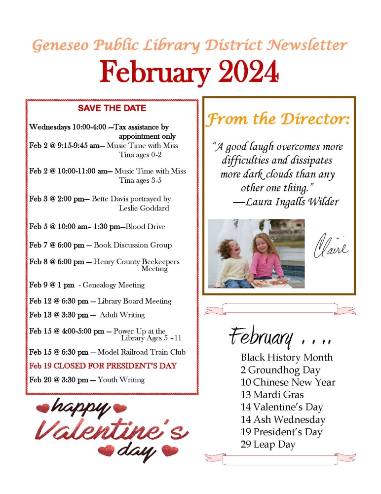 February 2024 Newsletter Page 1