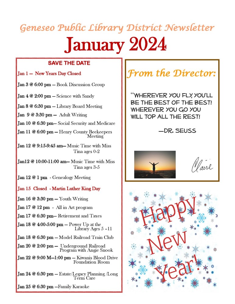 January Newsletter 2024 Page 1