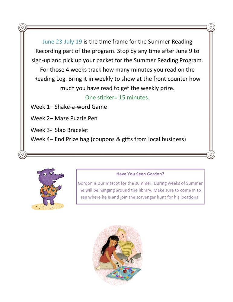 special summer programs at the Geneseo Public Library