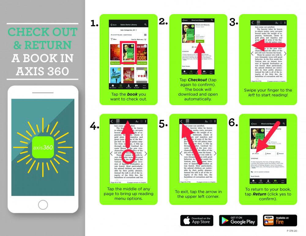 check out and return using axis 360