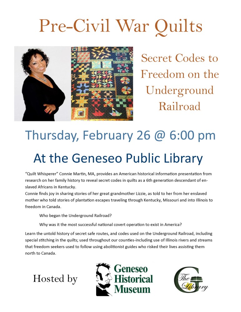 Pre-Civil War Quilts Program at the Geneseo Public Library