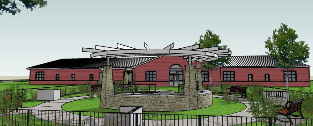 reading garden front view