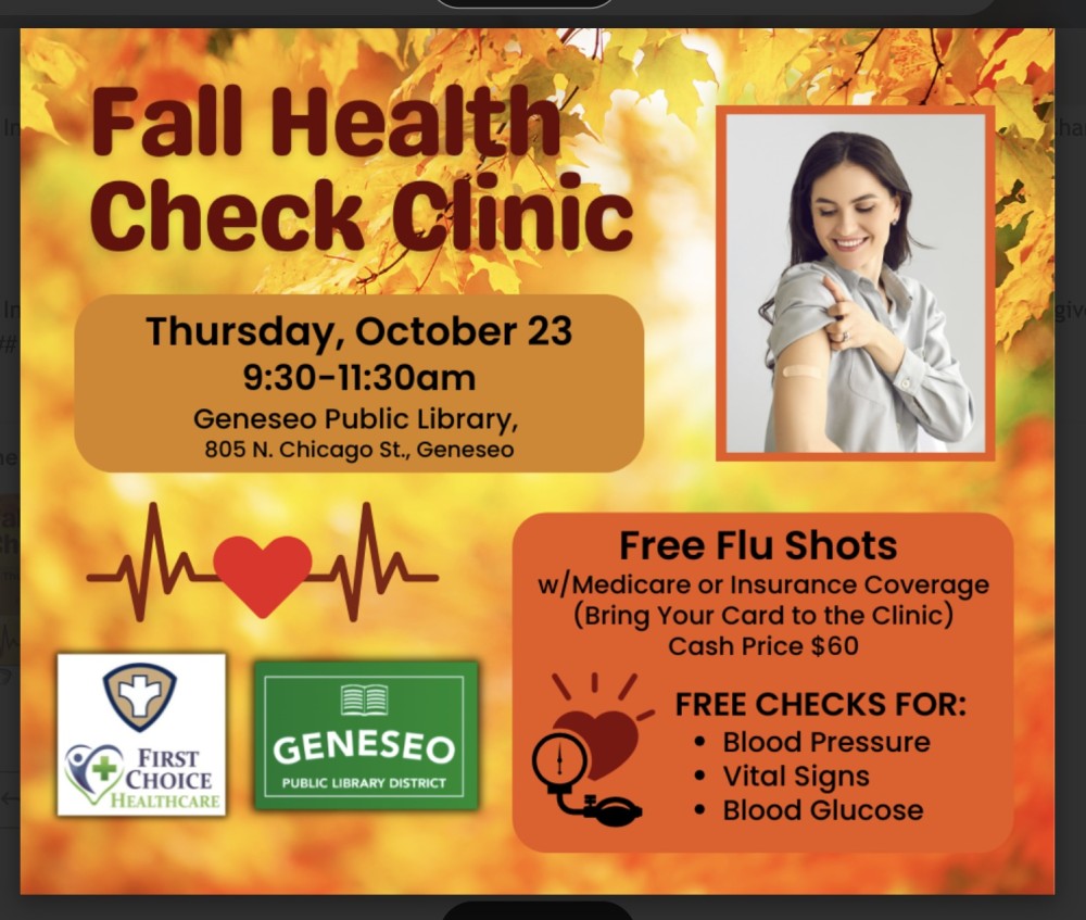 fall health clinic October 23rd 2025