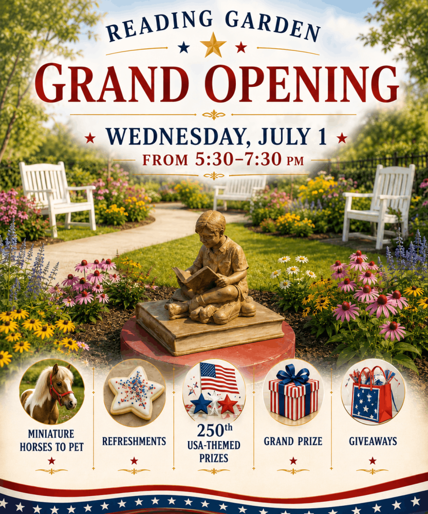 Reading Garden Grand Opening July 1, 2026