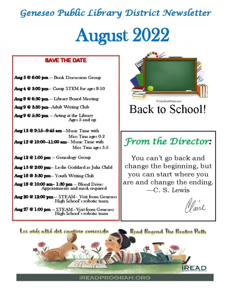 August 2022 Newsletter 1 