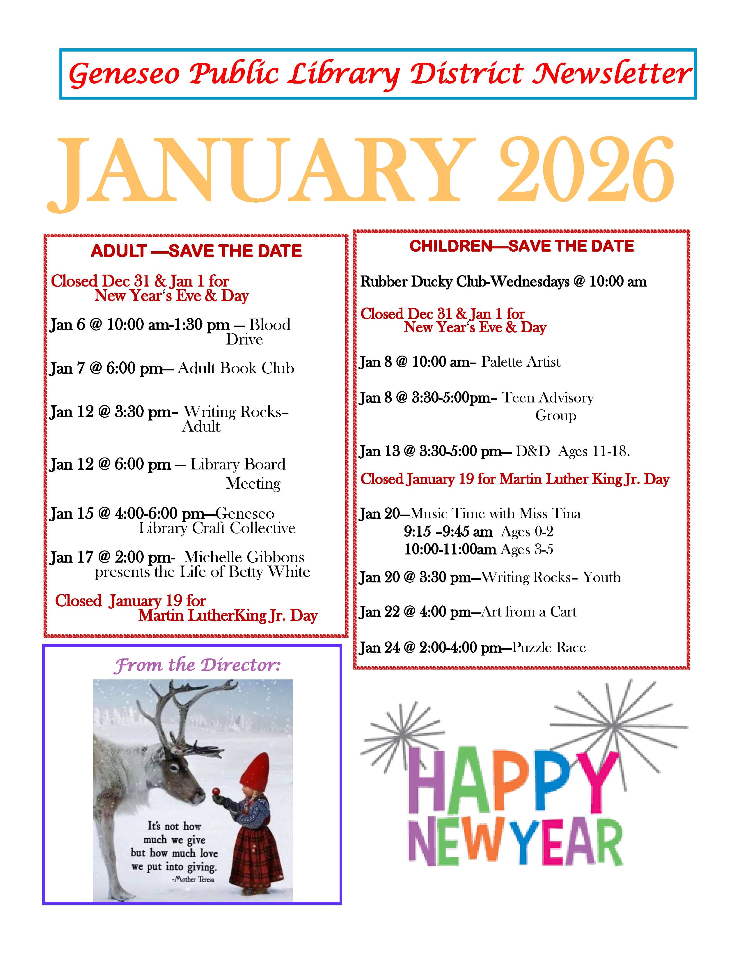 January 2026 Newsletter Page 1