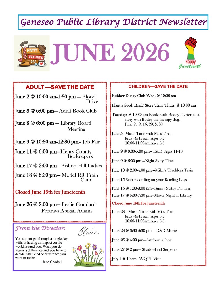 June 2026 Newsletter Page 1