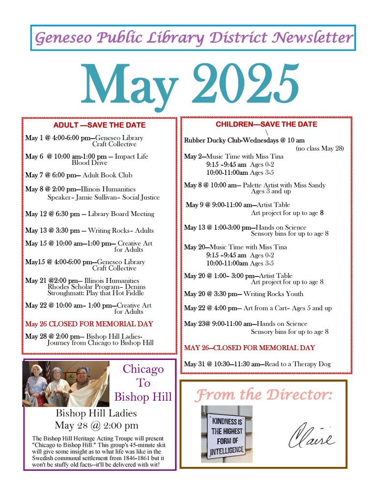 May 2025 Newsletter Page 1