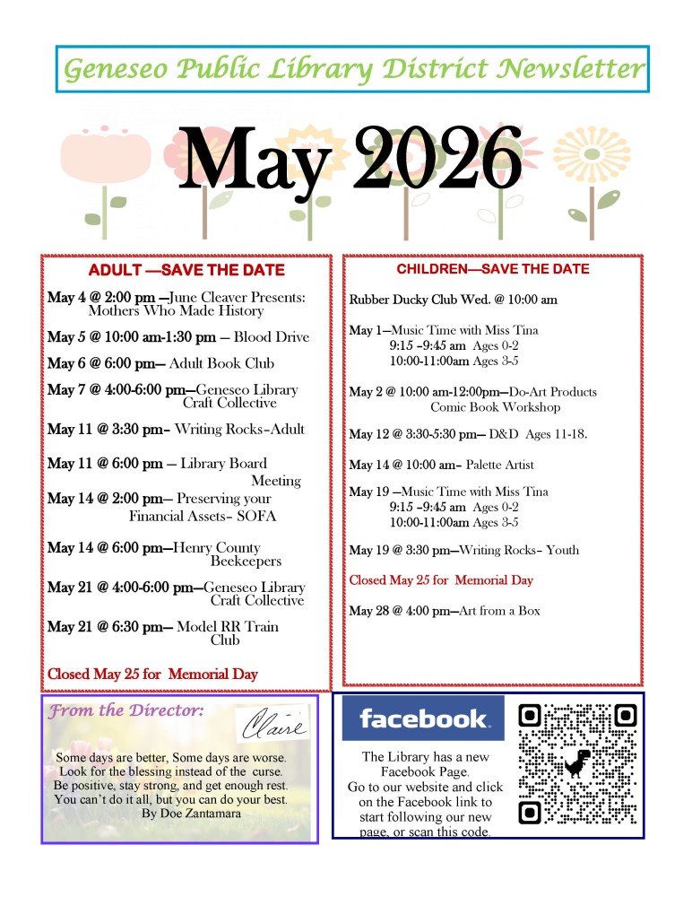 May 2026 Newsletter Page 1