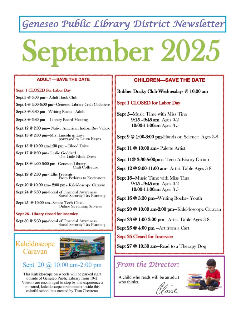 September 2025 Newsletter Page 1
