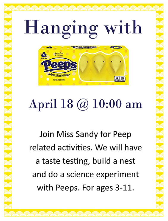 Hanging with Peeps activites
